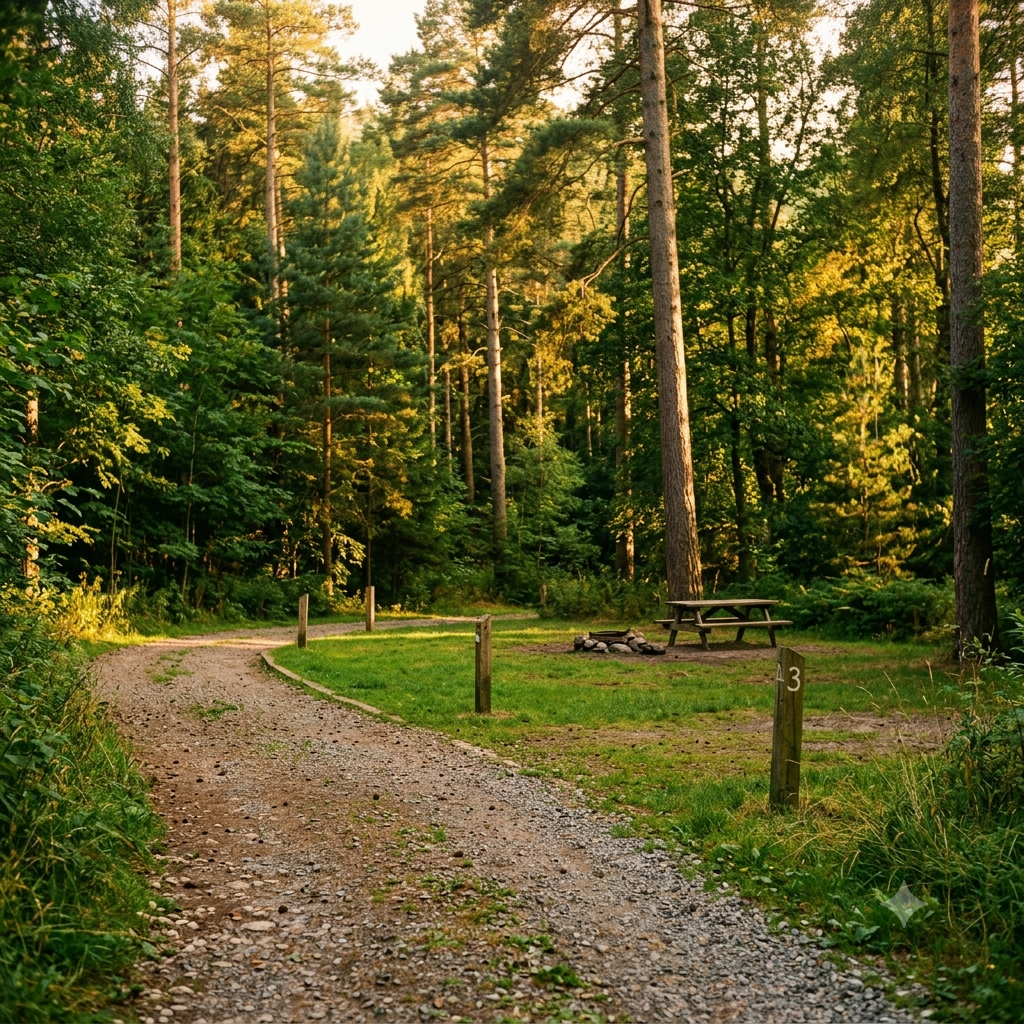 Ruhiger Stellplatz im Wald
